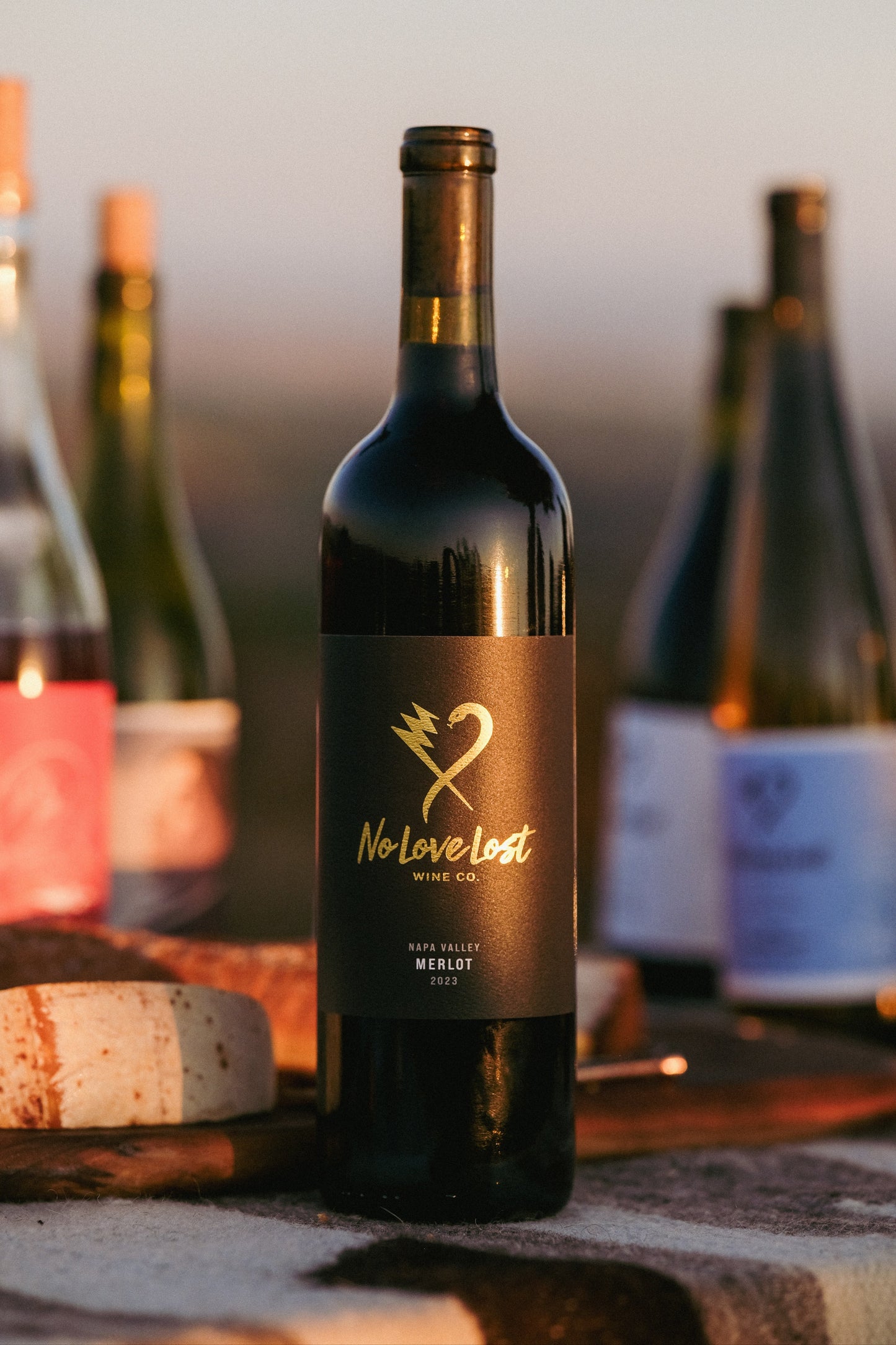 2023 No Love Lost Napa Valley Cabernet Sauvignon — organic, minimal-intervention red wine from Coombsville, Silverado Bench, and Oak Knoll vineyards. Full-bodied with blackberry, black currant, and dark cherry flavors, aged 22 months in French oak barrels for a rich, smooth finish.