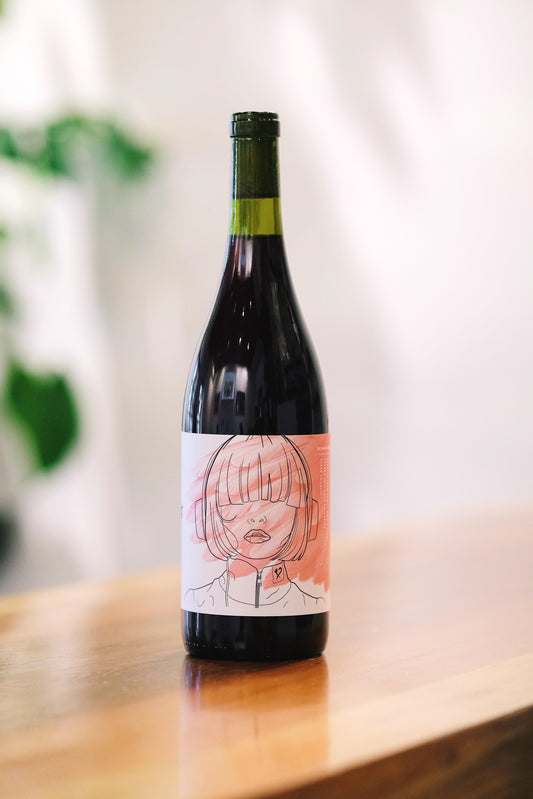 Bottle of No Love Lost 2023 Sonoma Grenache natural wine, highlighting vibrant red fruit flavors, hints of spice, and a smooth, elegant finish crafted with minimal intervention for natural wine lovers.