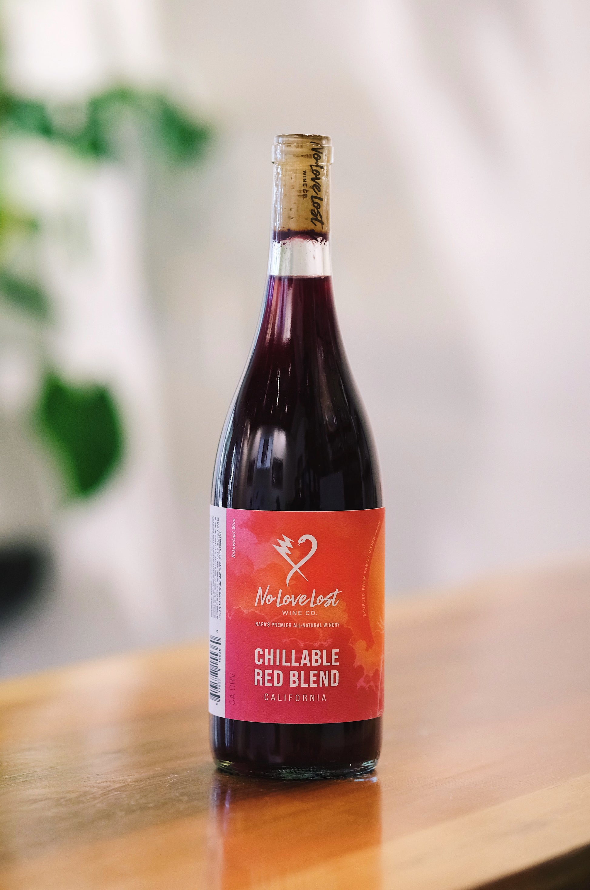 2023 No Love Lost Chillable Red natural wine – a light, refreshing organic red wine perfect for chilling, with bright fruit flavors and crafted using sustainable, natural winemaking methods.